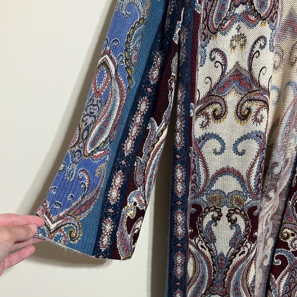 Chico’s Scroll Print Open Front Cardigan XXL - Picture 3 of 8